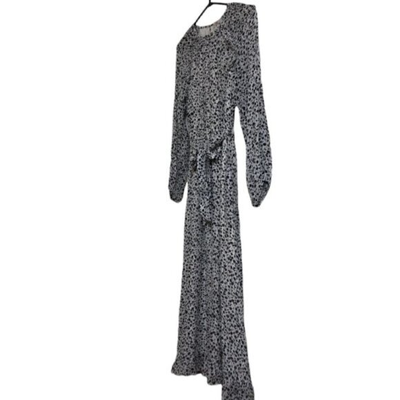 NWOT Little Moon Black & White Florals Print Verbenna Maxi Dress - Picture 5 of 12